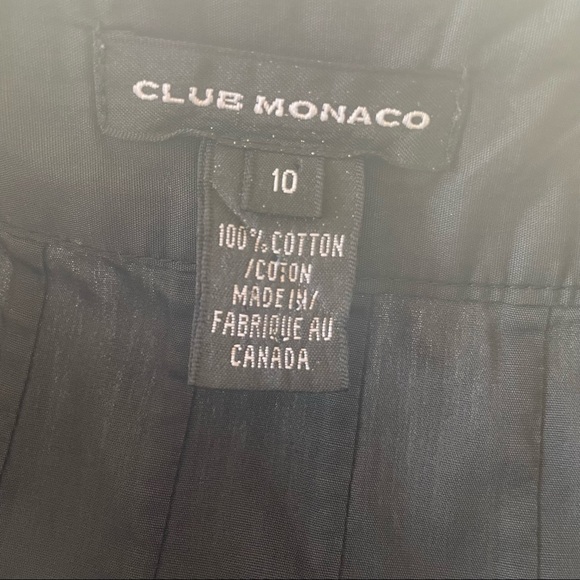 CLUB MONACO Pleated Pin Tuck Cotton Black Skirt 11140329 size 10 - Picture 6 of 6